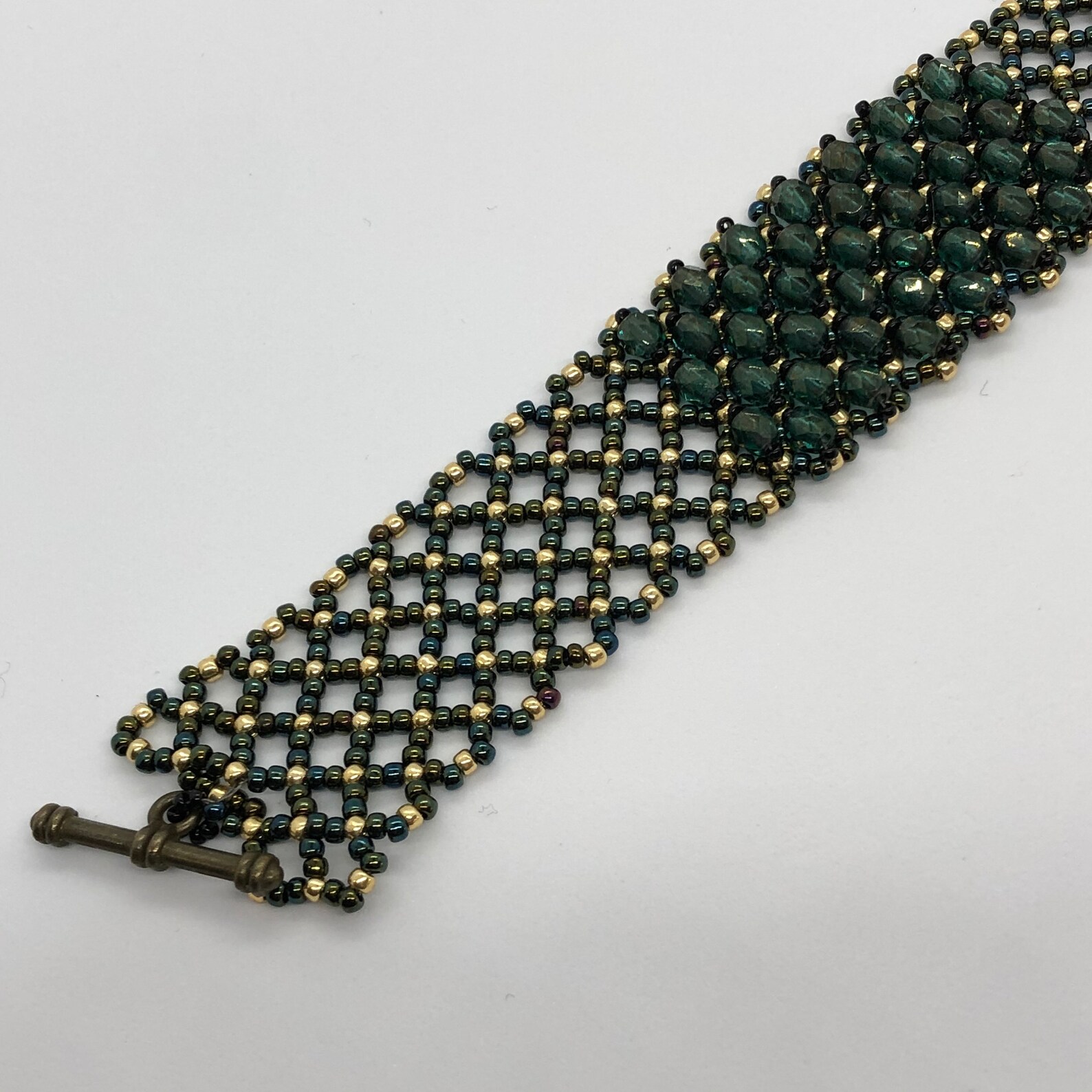 Handmade Beaded Netting Bracelet Etsy