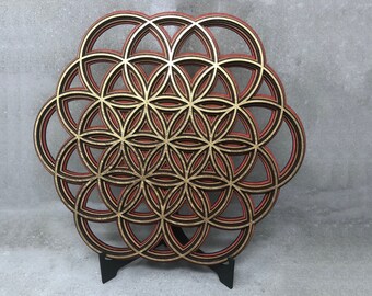 Laser Cut Wood Mandala – Sacred Geometry Wall Art
