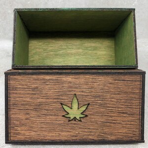 Stashbox 420gifts - Handmade Marijuana Accessories - Wooden Lasercut Box - Perfect to Store Your Doob Tubes and other Accessories! image 9