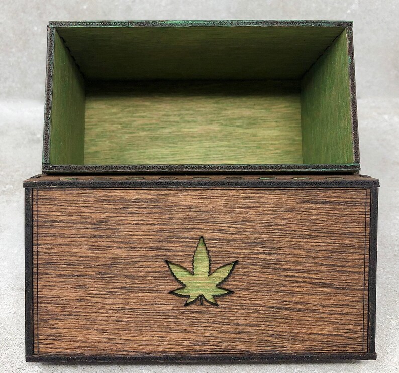 Stashbox 420gifts - Handmade Marijuana Accessories - Wooden Lasercut Box - Perfect to Store Your Doob Tubes and other Accessories! image 9