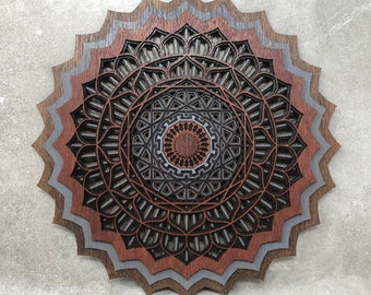 Laser Cut Wood Mandala Wall Art – Sacred Geometry Decor