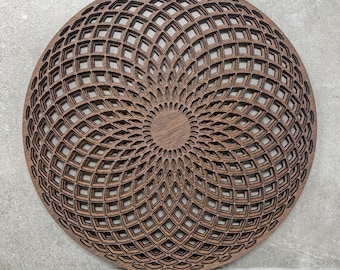 Laser Cut Wood Mandala – Sacred Geometry Wall Art