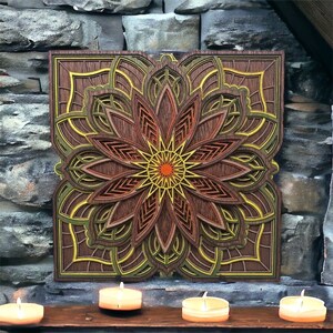 Intricate Laser Cut Mandala Wall Art - Boho Home Decor