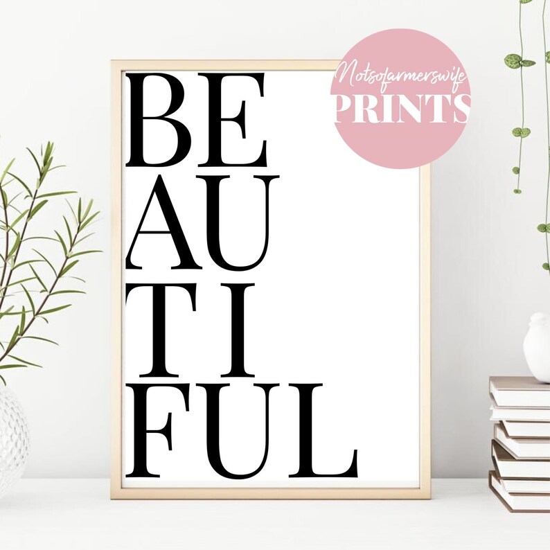 Beautiful Print Digital Download Prints Beauty Print Etsy