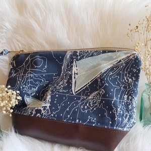 Handmade Sailboat Unique Zipper Cosmetic Bag》Purse》Clutch