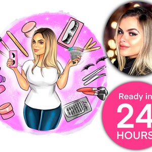 Lash Extensions Logo, Lash Artist Portrait, Cartoon Logo, Eyelashes Logo, Lash Logo, Beauty Lashes, Lash Maker, Lash Tech, Brow Artist