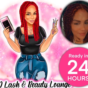 Lash Tech Logo, Eyelashes Logo, Lash Artist Logo, Lash Technician Logo, Lash Studio Logo, Lash Extensions Logo, Cartoon Logo, Business Logo