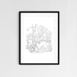 London artwork, Battersea Square, signed fine art paper print