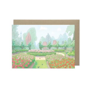 Carte de voeux Queen Mary's Rose Garden, Regent's Park Londres