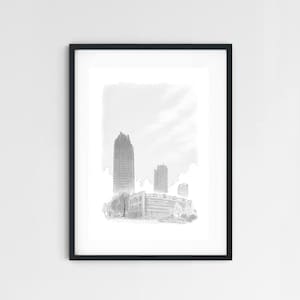 Barbican towers, London artwork, signed fine art print