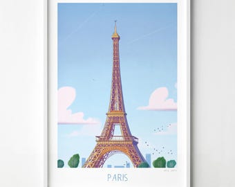 The Eiffel Tower, Paris Artwork, signed fine art print