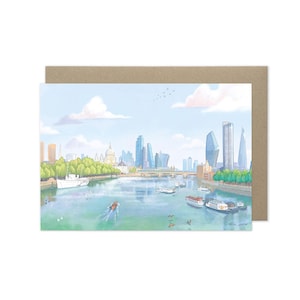 Cidade de Londres da Ponte de Waterloo, Cartão de Saudações