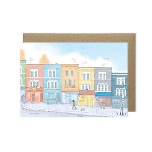 Carte de vœux Boutiques de Portobello Road, Notting Hill, Londres