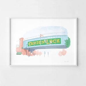Camden Lock Bridge London Fine Art Print