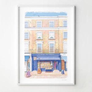 Primrose Hill Books London, signed fine art print