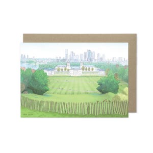 Greenwich View London Grußkarte