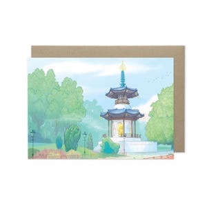 Carte de voeux Battersea Park Peace Pagoda, Londres