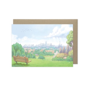 Hampstad Heath View London Grußkarte