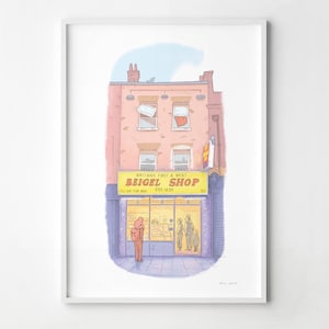 Beigel Shop Brick Lane, London Artwork, signed fine art print
