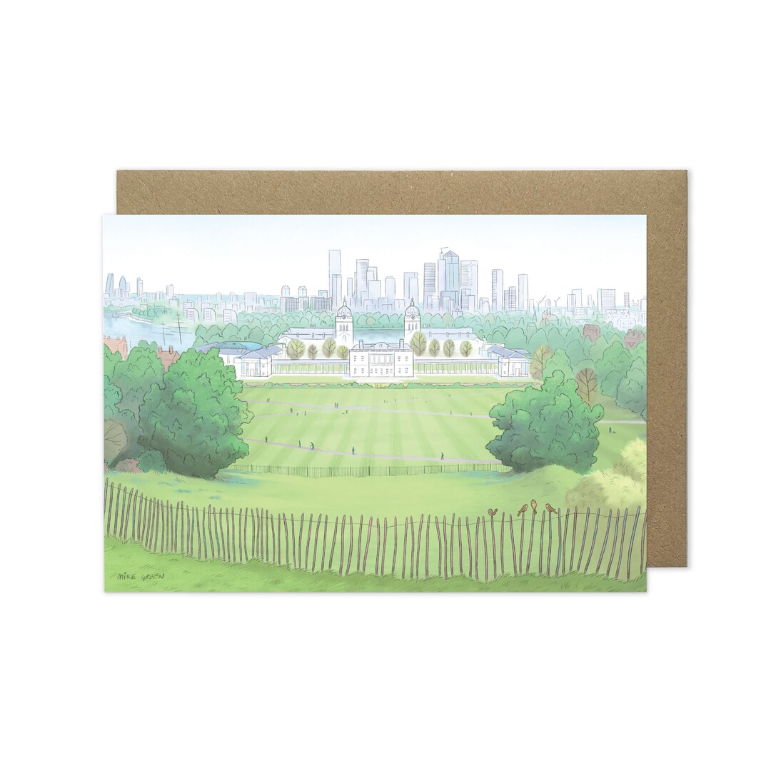 Greenwich View London Greetings Card - Etsy