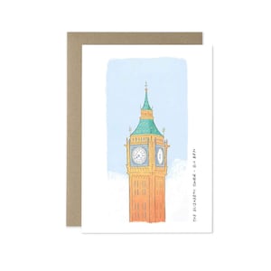 London Big Ben, London Grußkarte, Elizabeth Tower