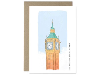 Big Ben de Londres, Tarjeta de felicitación de Londres, Torre Elizabeth