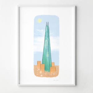 London&#39;s The Shard Landmark, signed fine art print