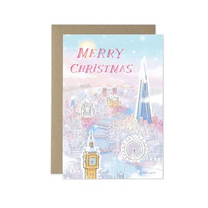 Frohe Weihnachten London Grußkarte