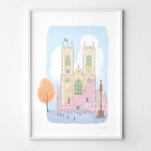 Westminster Abbey, London artwork, signed fine art print