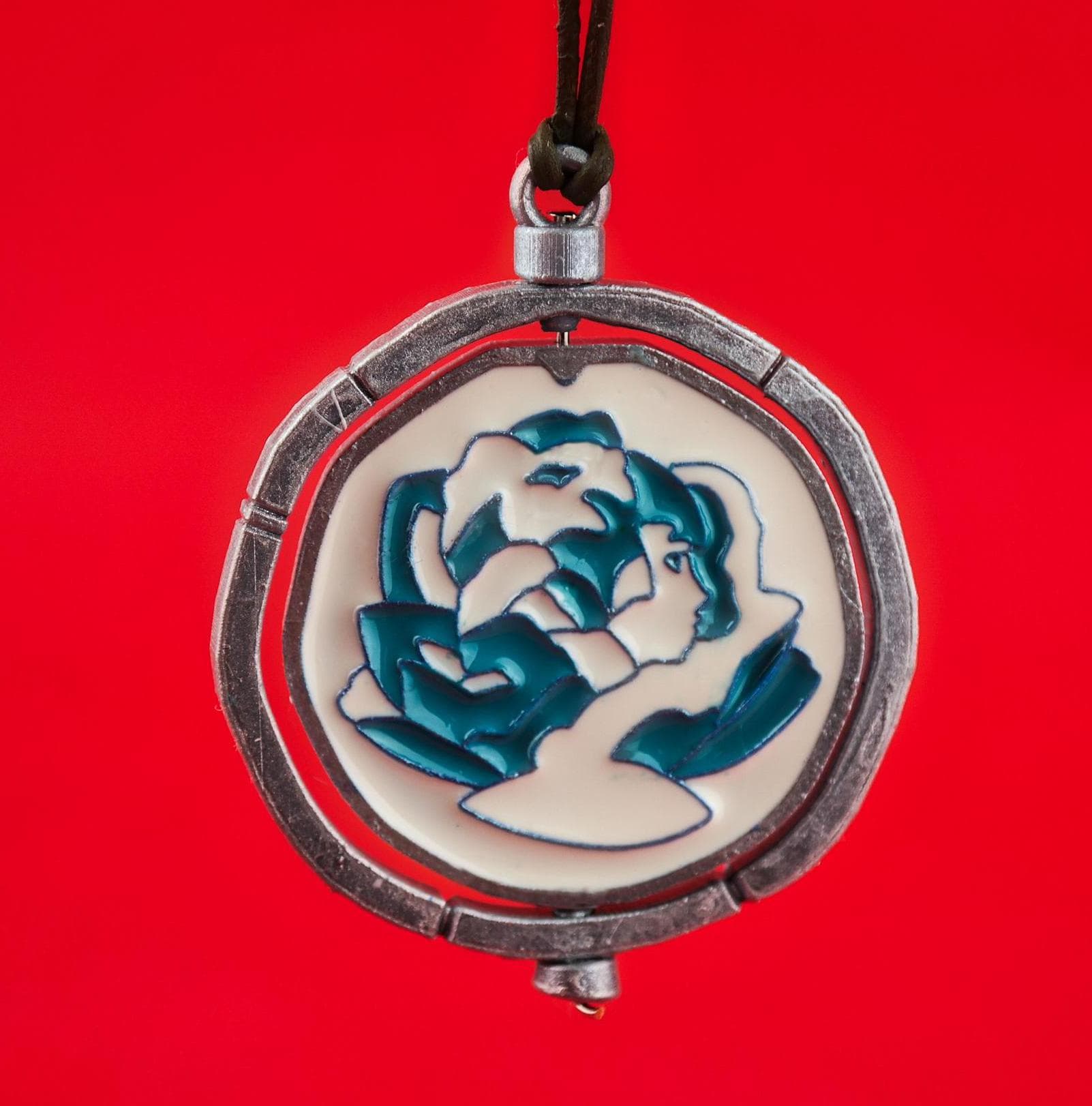 Arcane Blue Rose Necklace - Etsy Arcane Blue Rose Necklace - Etsy