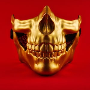 Higgs Mask - Death Stranding Higgs Mask - Higgs Monaghan Mask - Golden Higgs Mask - Golden Skull Mask - Cosplay Higgs Mask