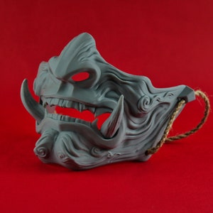 Ghost of Tsushima Mask, Samurai Mask, Oni Mask, Mempo Cosplay  - Handmade Fan Art - Shogun Mask