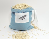 Reusable Snack Bag, linen reusable produce bag, grocery bag, size extra small, organic, natural, zero waste