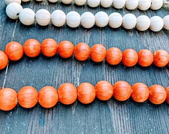 Halloween Farmhouse Wood Bead Garland, Pumpkin Casa Beads, Pumpkin Tiered Tray Decoration, Autumn Fall Decor