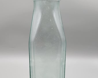 Antique Hand Blown Square Pickle Bottle Circa 1860 - 1890