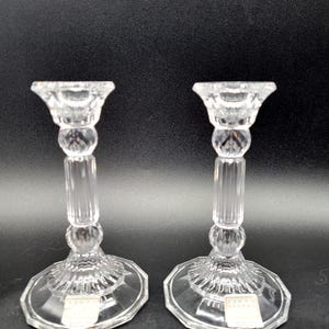 Charlston 24% Lead Crystal Candlesticks by Fifth Avenue Crystal