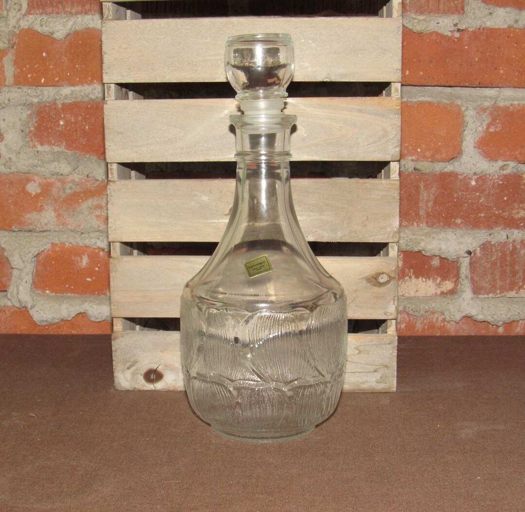 Clear Glass Brandy Decanter From France. Etsy