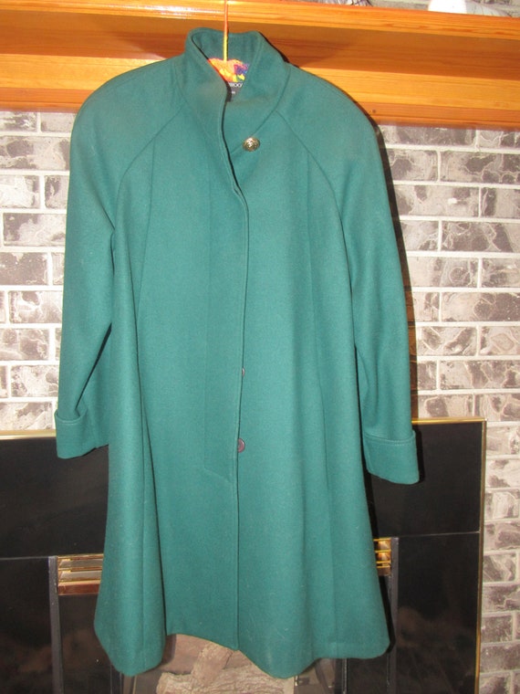 Vintage Dark Green DONNYBROOK Swing Coat  Circa 19