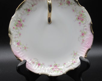 Lefton Lemon Plate in the Heirloom Rose Pattern