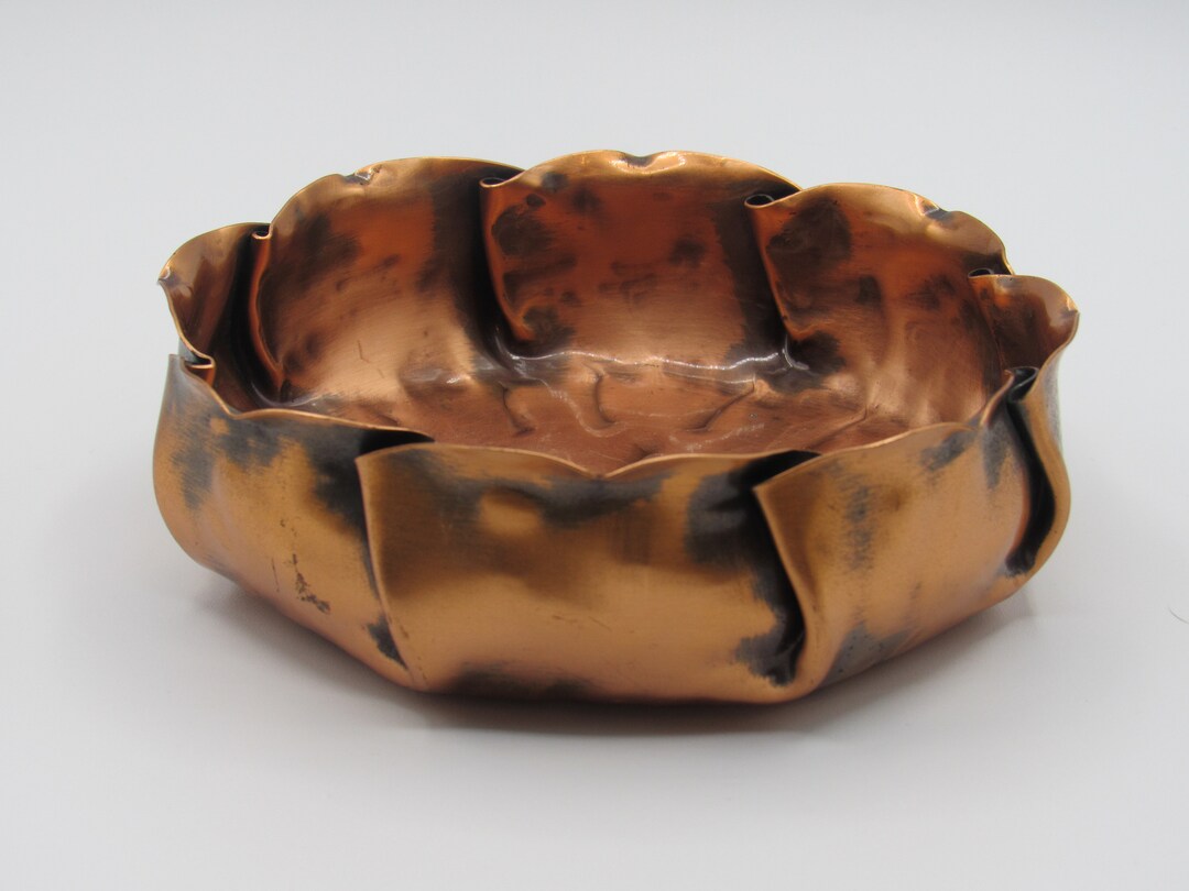 Decorative Copper Bowl Marked Utah Copper Etsy