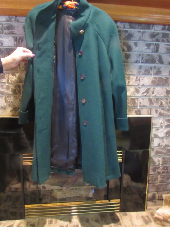 Vintage Dark Green DONNYBROOK Swing Coat  Circa 1… - image 3