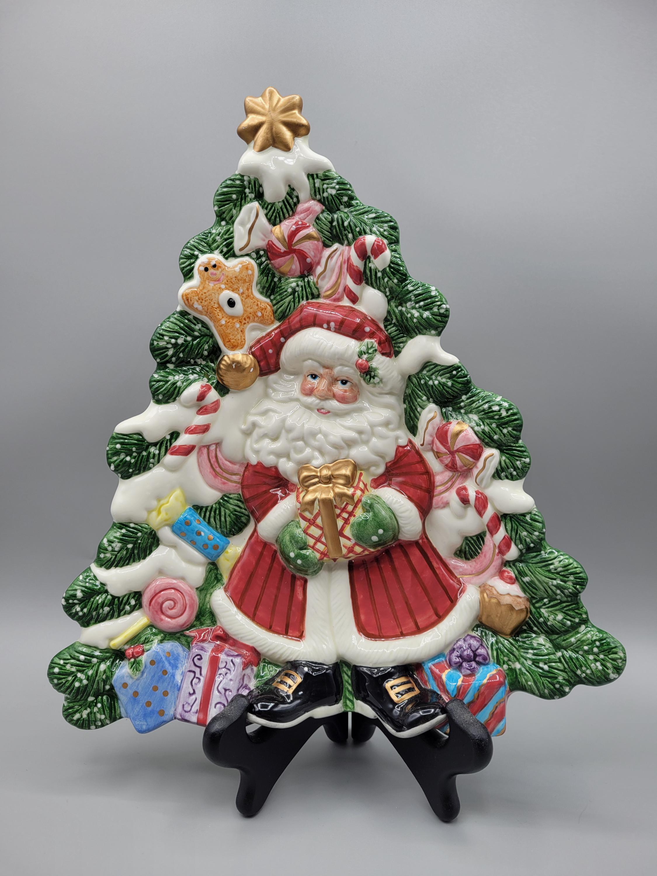 Rare Fitz and Floyd "Candy Lane Express" Holiday Plate or Wall Hanging