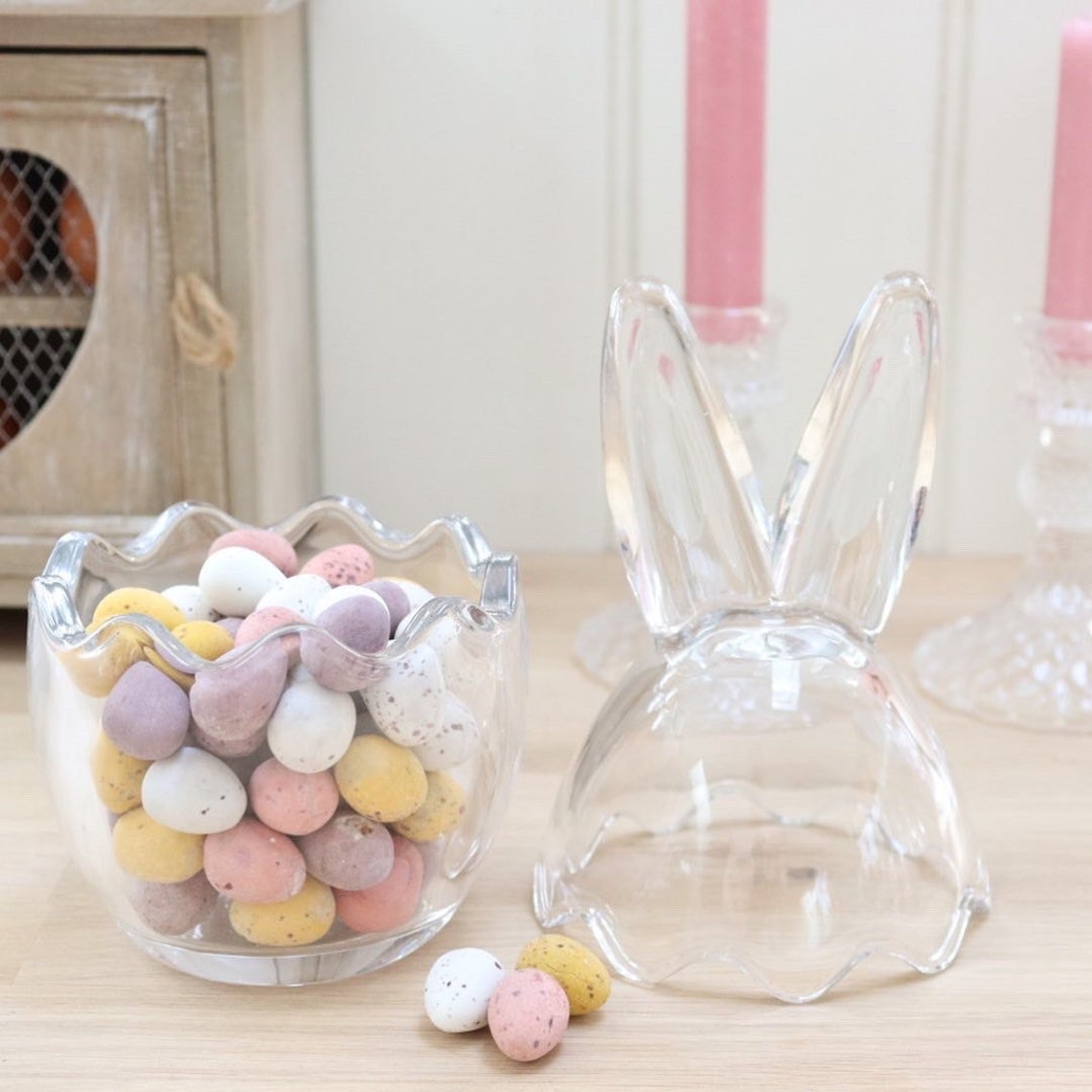 Bunny Ears Glass Jars 4 Sizes Available Easter Bunny Etsy Canada