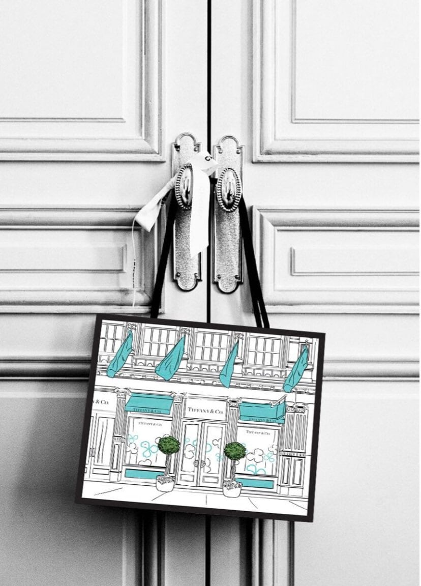 Tiffany and Co Small Gift Bag 6H X 5W X 3D: 6x5x3/Teal 