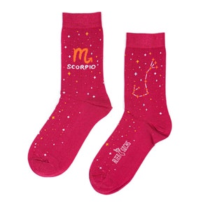 Scorpio zodiac socks | cool socks | Scorpio gifts | fun socks |Scorpio star sign | zodiac sign | cute gift | astrology | Scorpio gift