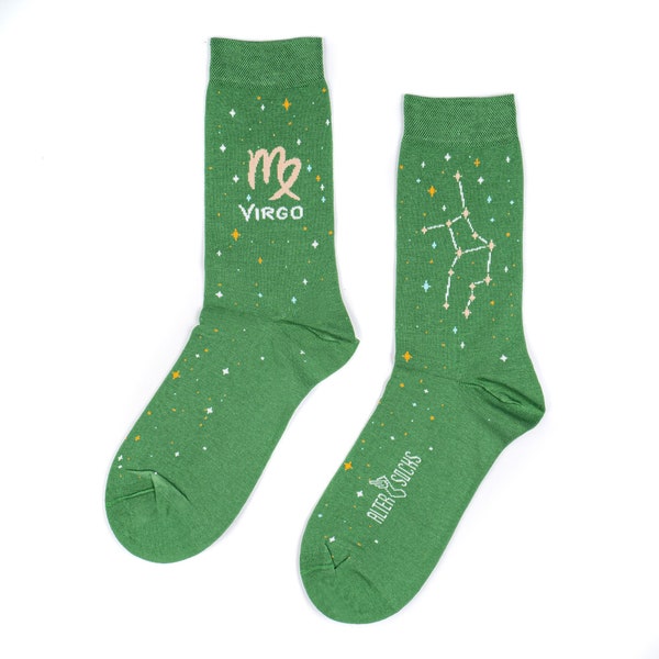Virgo zodiac socks | cool socks | Virgo zodiac art | fun socks |virgo gifts | zodiac sign | cute gift | astrology | virgo zodiac