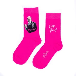 Freud socks | funny socks | Sigmund Freud | gift socks | Pink Freud | cool socks | psychology gifts