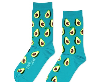 Calze Avocado Rosa Donna - Design Divertente E Colorato, Cotone Morbido, Regalo Simpatico Per Amiche E Care