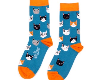 Cat Face Socks | Colorful Cat Lover Gift