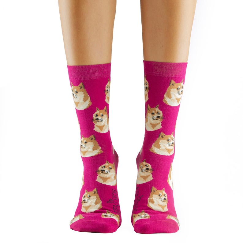 Doge Meme Socks Shiba Inu Meme Socks Cryptocurrency Funny Socks Doge